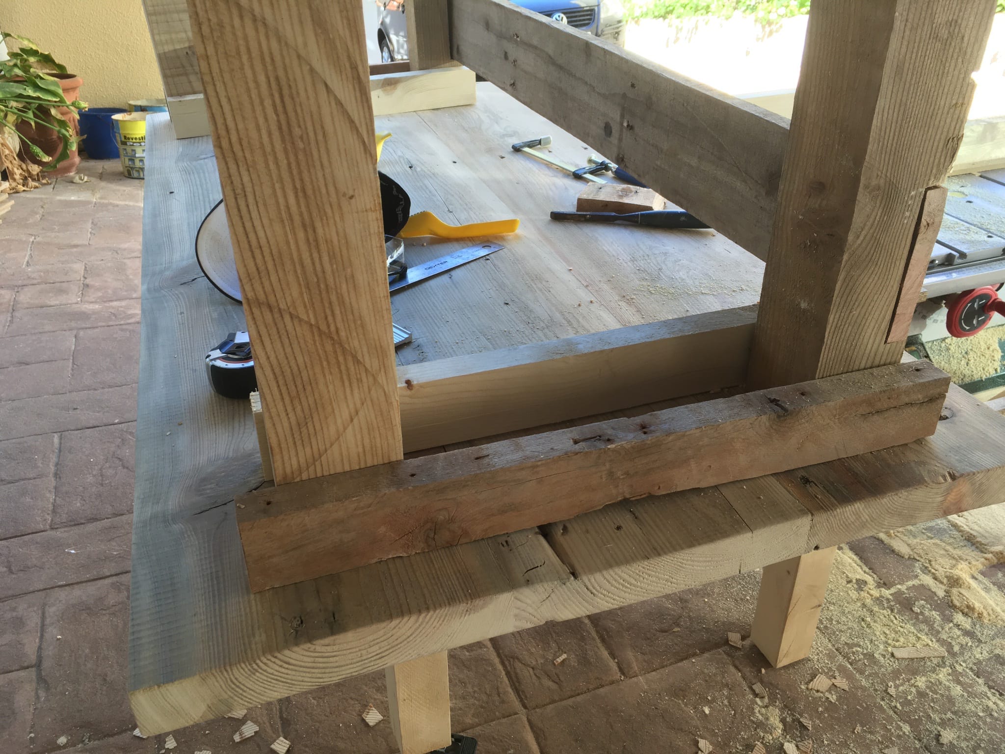 A test fit after cutting to rough length