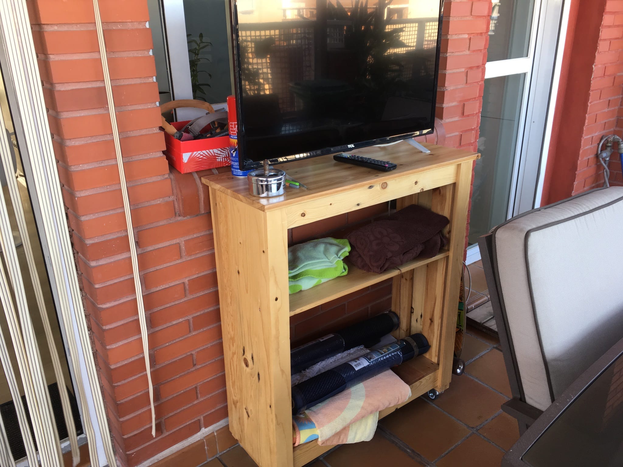 The finished stand in location