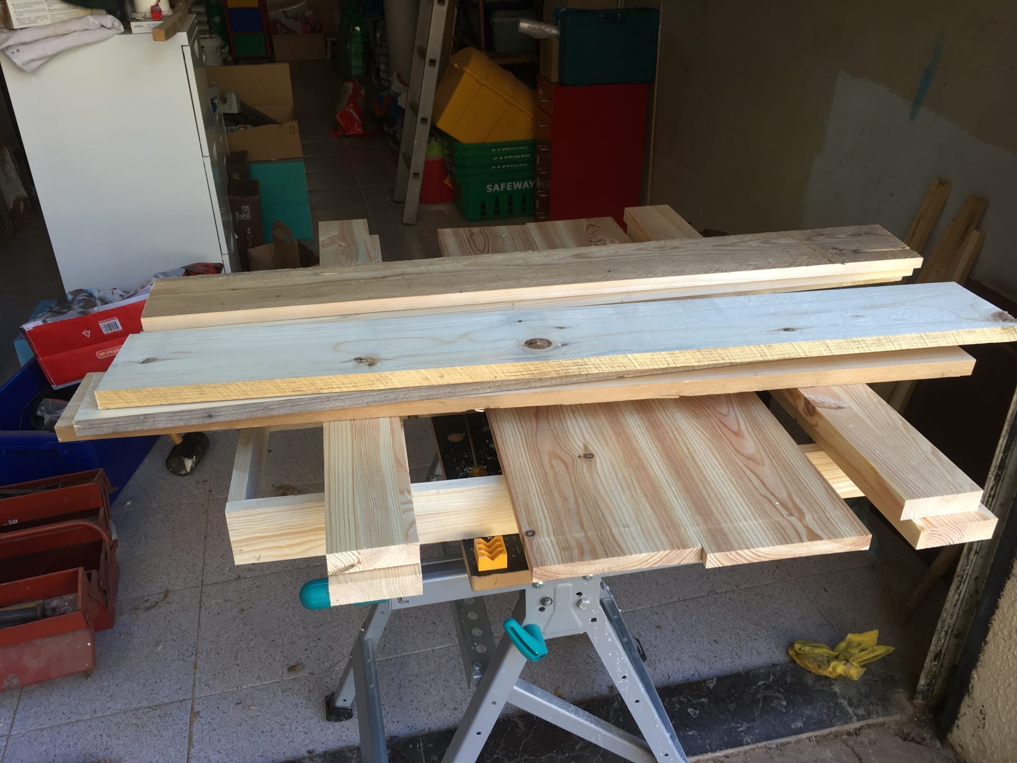 Wood left over from previous projects